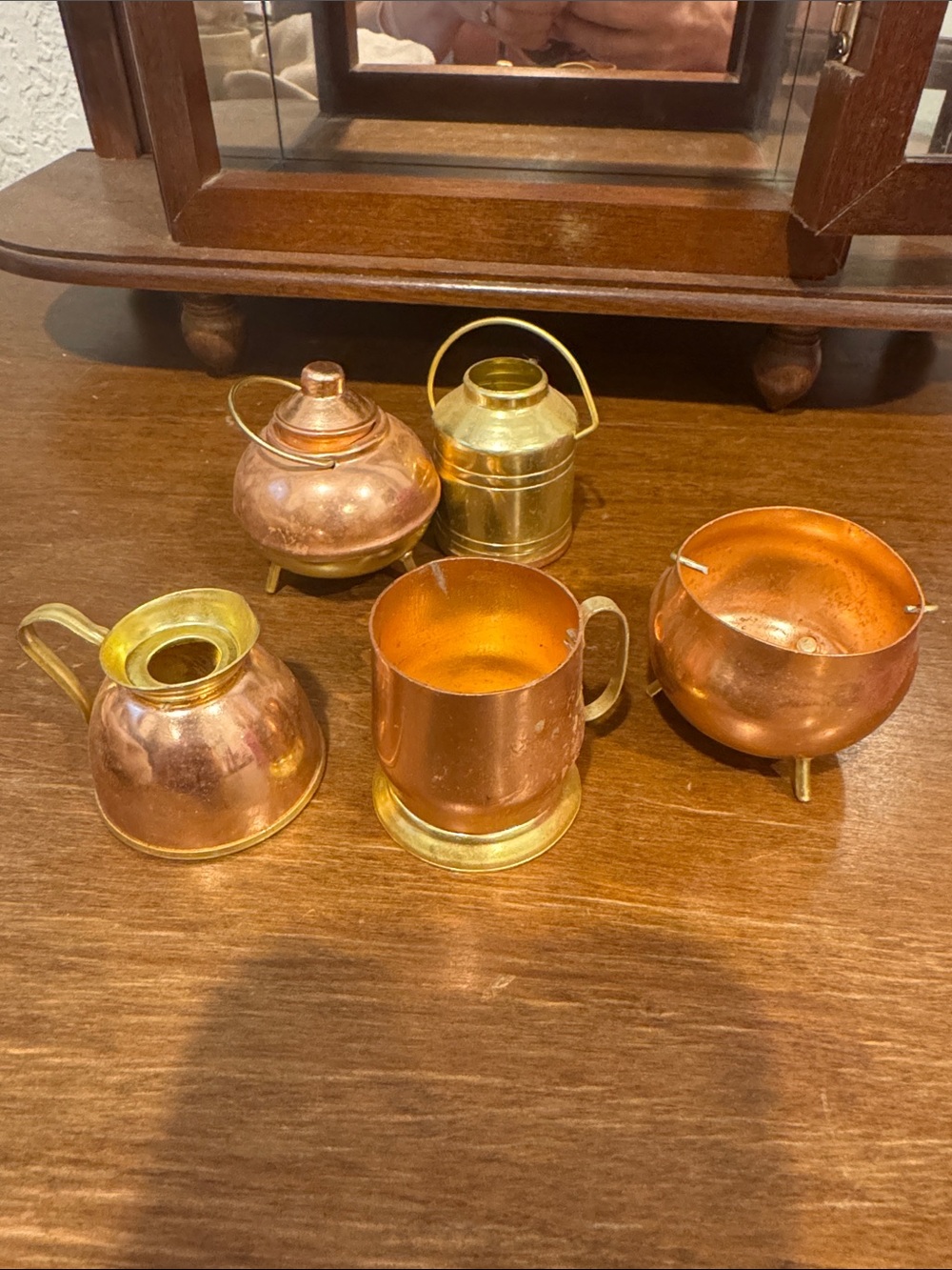 Vintage Copper Miniature Kitchenware Set cottagecore grandmacore trinkets